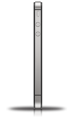 Apple iPhone 4S zwart zijkant