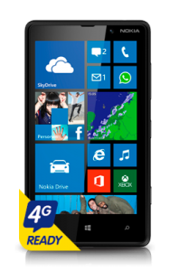 Nokia Lumia 820 voorkant