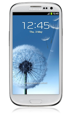 Samsung Galaxy S3 wit voorkant
