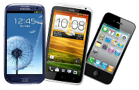 Samsung HTC iPhone Smartphones vergelijken