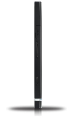 Sony Xperia S zwart zijkant